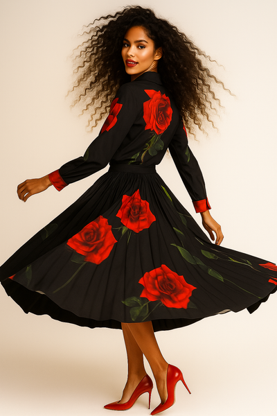 A95016 ROMANTIC ROSE CO-ORD SKIRT SET