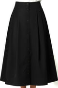 H5801L FAUX BUTTON UP MIDI SKIRT