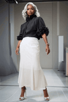 X7998 RUCHED MERMAID SKIRT (BLK, WHT, PINK)