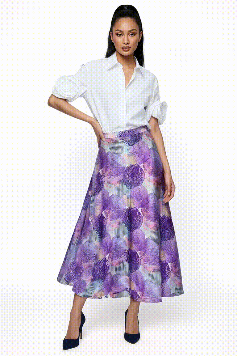 3172 A LINE LILAC SKIRT