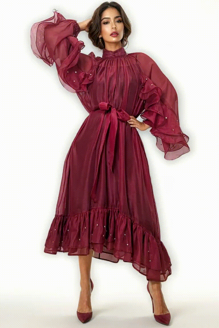 C3503 ROMANTIC RUFFLED MAXI DRESS – N by Nancy C3503 ROMANTIC RUFFLED MAXI DRESS – N by Nancy