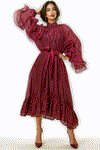 C3503 ROMANTIC RUFFLED MAXI DRESS