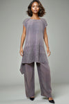 X7121 CRINKLED TOP/ PANT SET