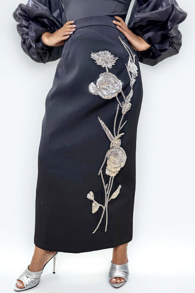C3516 BEADED FLOWER SKIRT