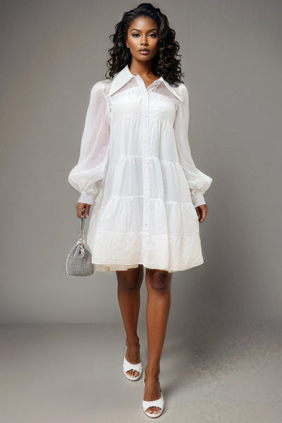 CH0108 TIERED MINI DRESS