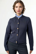 CH0088 RUFFLE NECK CARDIGAN SWEATER