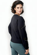 BL538 SEQUIN FLOWER SWEATER