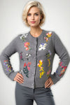 LS65076 FLORAL PRINT CARDIGAN SWEATER