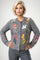 LS65076 FLORAL PRINT CARDIGAN SWEATER