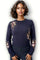 GG0001 EMBROIDERY FLOWER SWEATER (GRN, NAVY)