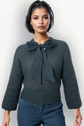 ZL001 DRAWSTRING NECK SWEATER (PINK, OLIVE, WHT)