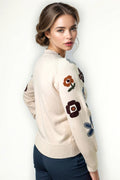 SK006 EMBROIDERY FLOWER SWEATER