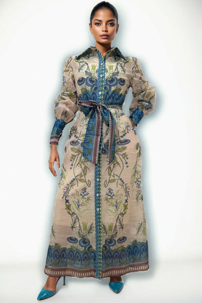 B1070 BUTTON DOWN SHIRT DRESS