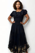 NY0009 TULLE RUFFLE SKIRT (PINK, BLK)
