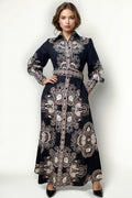 B1067/B1066 BELTED SHIRT DRESS (GRN, BRN)