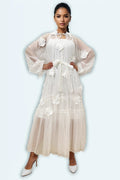 S3069 EMBROIDERY FLOWER TIERED DRESS