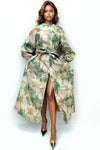 A95115 TEXTURED BUTTON-DOWN DRESS