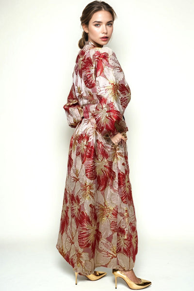 A94143 TEXTURED BUTTON-DOWN DRESS