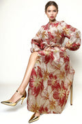 A94143 TEXTURED BUTTON-DOWN DRESS