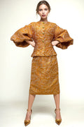 A94088 PUFF SLEEVE TOP/ SKIRT SET