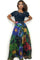 T2573 FLARE FLORAL SKIRT