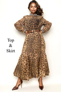 X7952 RHINESTONE EMBLISHED TOP / SKIRT SET
