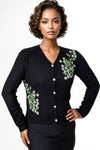 SK016 FLORAL CARDIGAN SWEATER