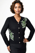 SK016 FLORAL CARDIGAN SWEATER
