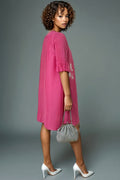 NY0003 PLEATED SLEEVE CRINKLED DRESS