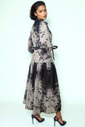 GF1151 STAND COLLAR BUTTON-DOWN DRESS