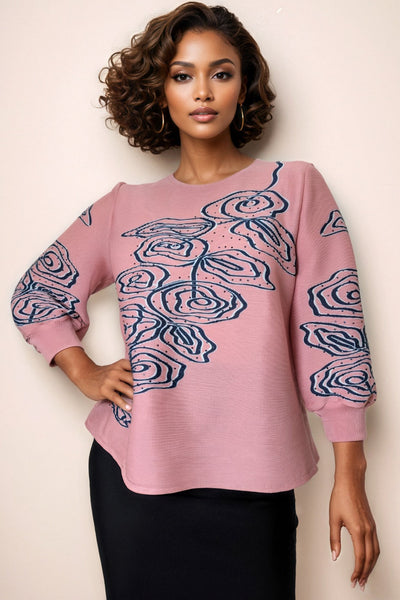 NY0014 LINE ART CRINKLED TOP