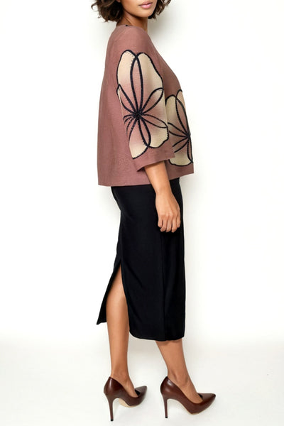 NY0015 CRINKLED RHINESTONE TOP (ORG, BRN)