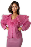 W5948 RUFFLE LAYER TOP
