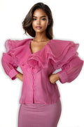 W5948 RUFFLE LAYER TOP