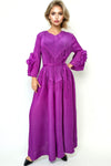 NY0020 CRINKLED FRINGE DRESS