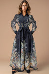 GF1178 BUTTON-DOWN FLORAL SHIRT DRESS