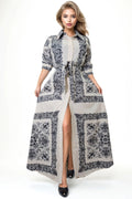 E8017 BELTED BUTTON-DOWN SHIRT DRESS