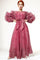 X7868 RUFFLE PUFF SLEEVE MAXI DRESS