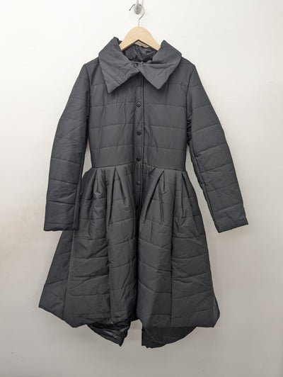 S1031 MODERN HI-LO PUFFER COAT DRESS