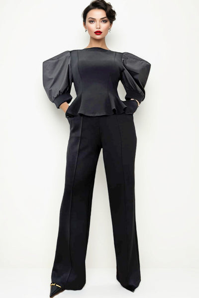 CH0100 PUFF SLEEVE STRETCH TOP