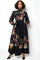 GF1184 LONG SLEEVE FLORAL MAXI DRESS