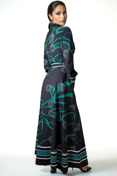 E8033 BUTTON DOWN MAXI SHIRT DRESS