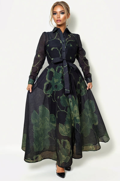 GF1280 SHEER MAXI DRESS