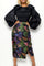 B1074S JEWEL-TONE BUTTERFLY PENCIL SKIRT