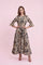 N2586 VINTAGE FLORAL DRESSCRINKLED DRESS