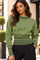 H2201A STRIPED RIBBED WAIST KNIT SWEATER (OLV, BGE, BLK)