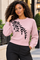 JS0020 EMBROIDERY FOLIAGE SWEATER (PINK, BLK, IVORY)