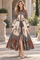 GF1237 BUTTON DOWN PAISLEY MAXI DRESS