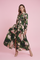 S3118 CAMO PRINT MAXI SHIRT DRESS