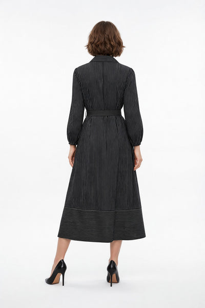 S3131 PINSTRIPE SHIRT DRESS